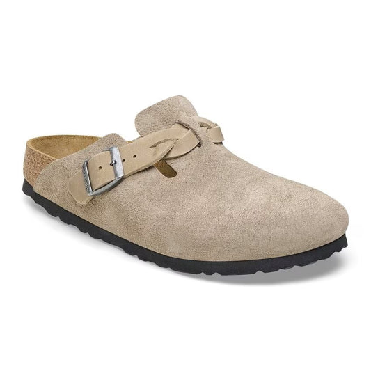 Women's Boston Braid Taupe Suede