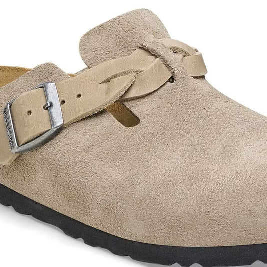 Women's Boston Braid Taupe Suede