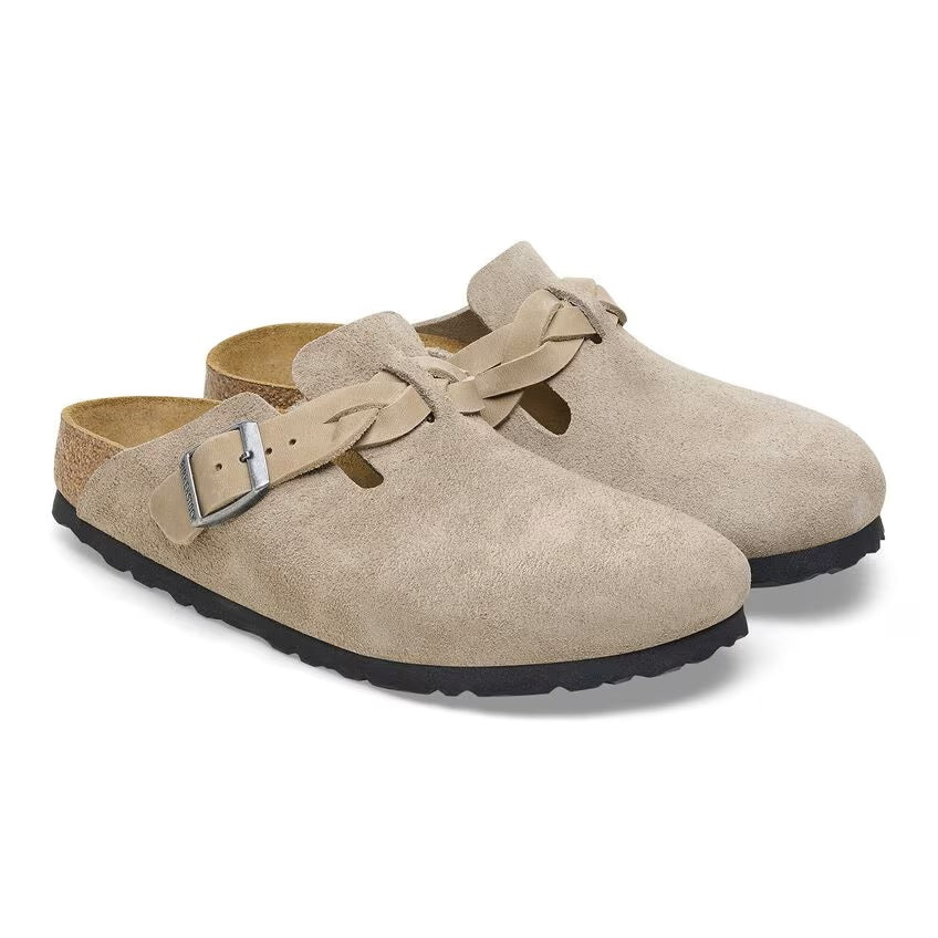 Women's Boston Braid Taupe Suede