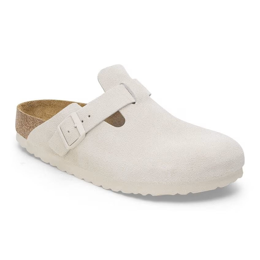 Women's Boston Soft Footbed Antique White Suede