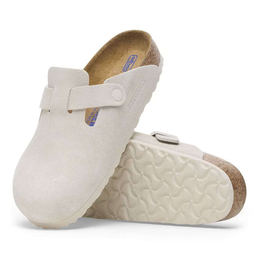 Women's Boston Soft Footbed Antique White Suede