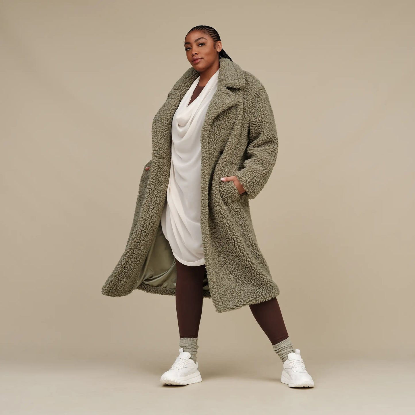 Women's Gertrude Long Teddy Coat