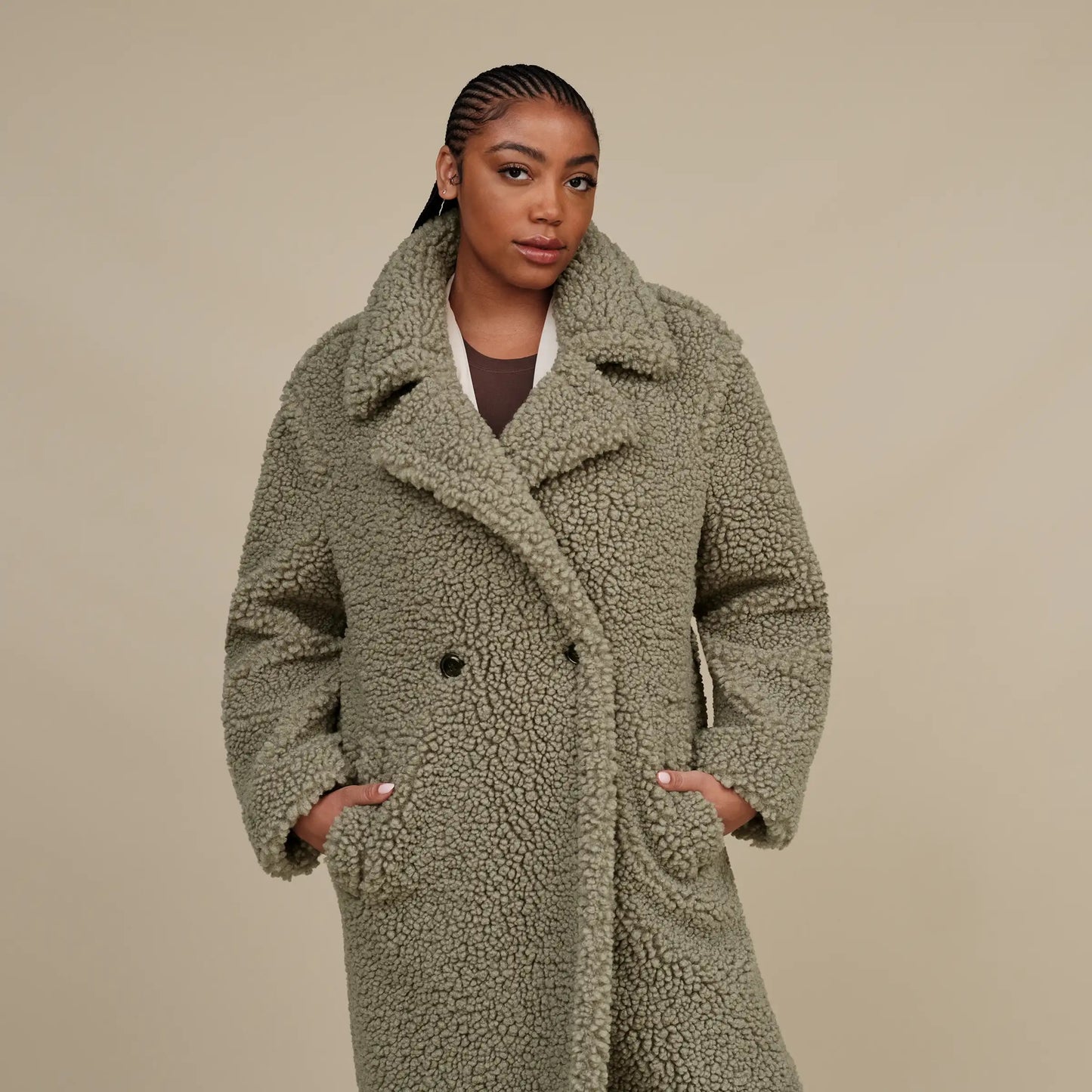 Women's Gertrude Long Teddy Coat