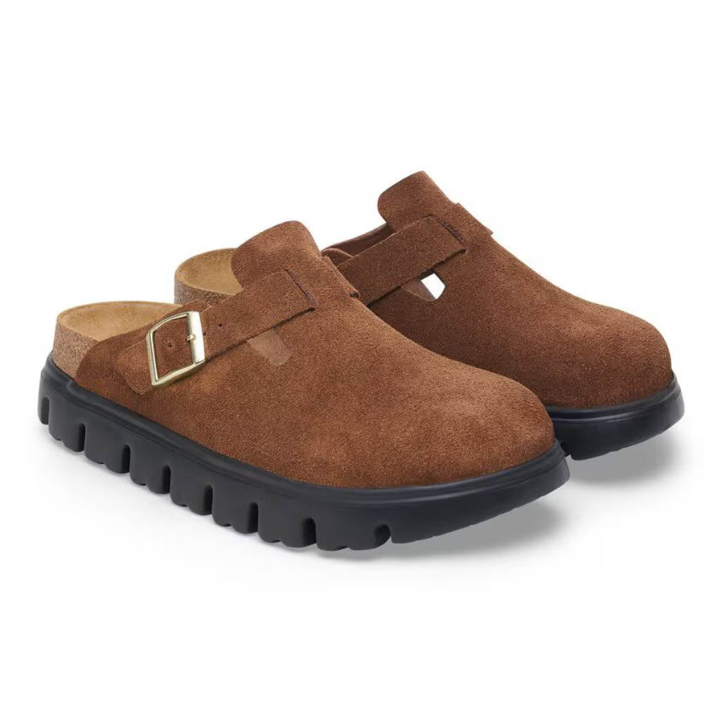 Women's Boston Chunky Clog Dark Tea