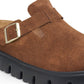 Women's Boston Chunky Clog Dark Tea