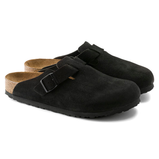 Women's Boston Soft Footbed Black Suede