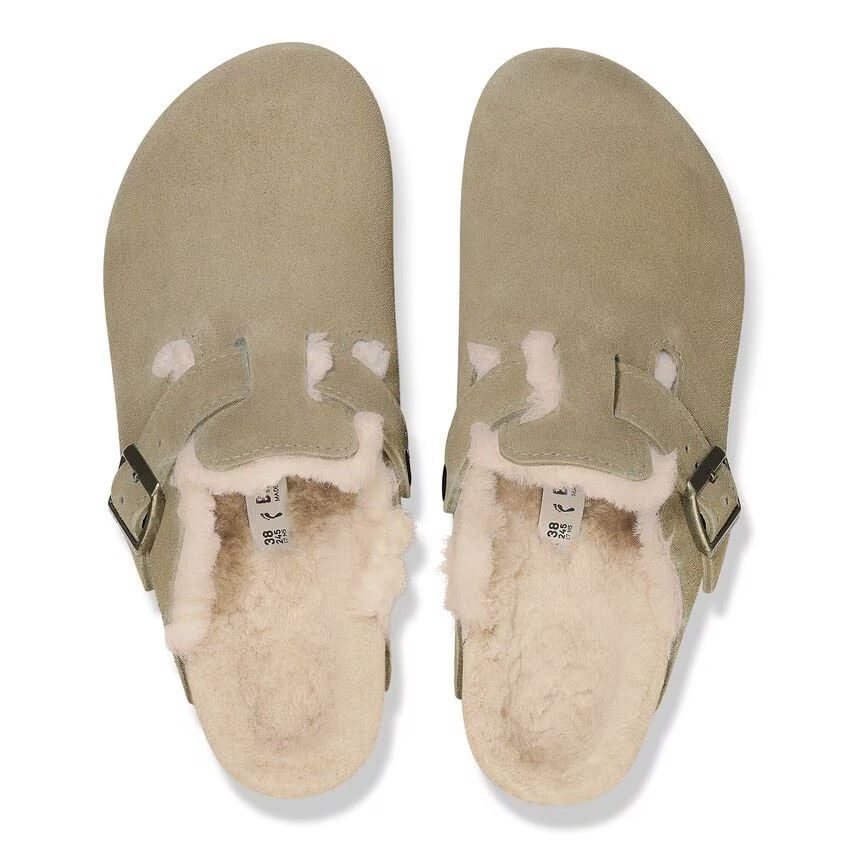 Women's Boston Shearing Taupe Suede