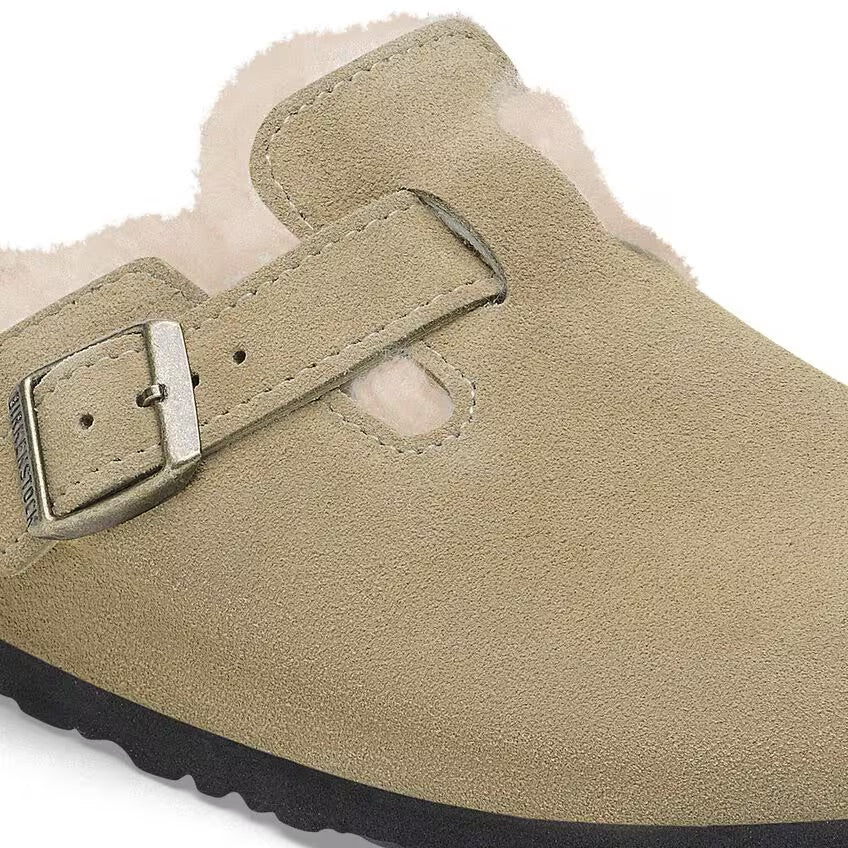 Women's Boston Shearing Taupe Suede